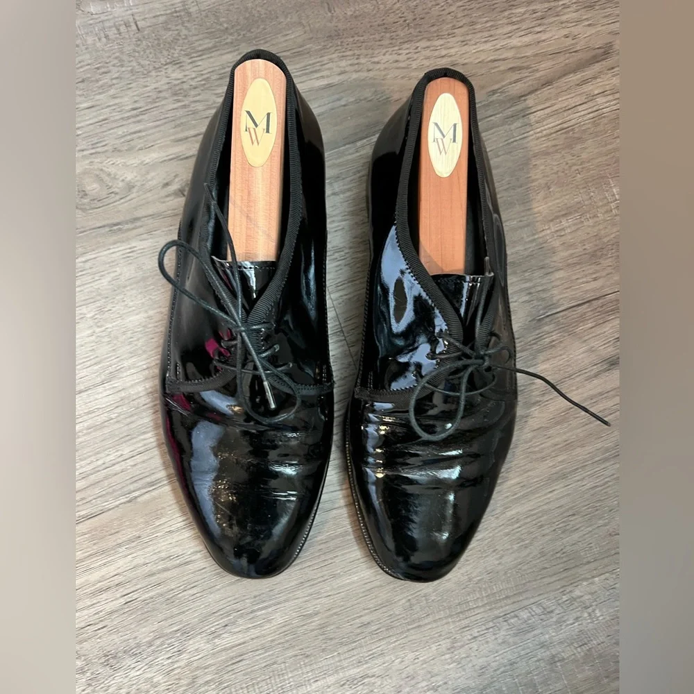 Vito Rufolo Men’s Elegant Black Patent Leather‎ Dress Shoes Size 8.5